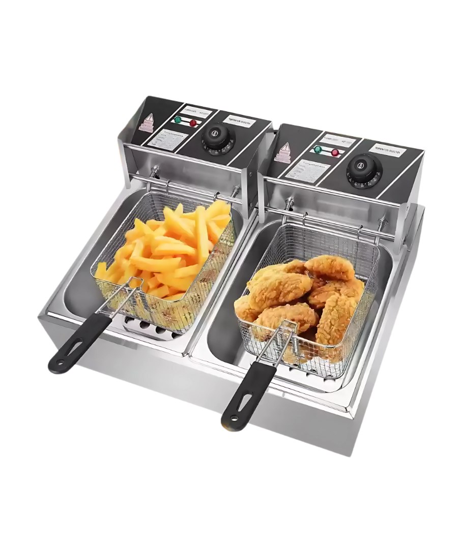 Electric Double Deep Fryer 6+6 Litres